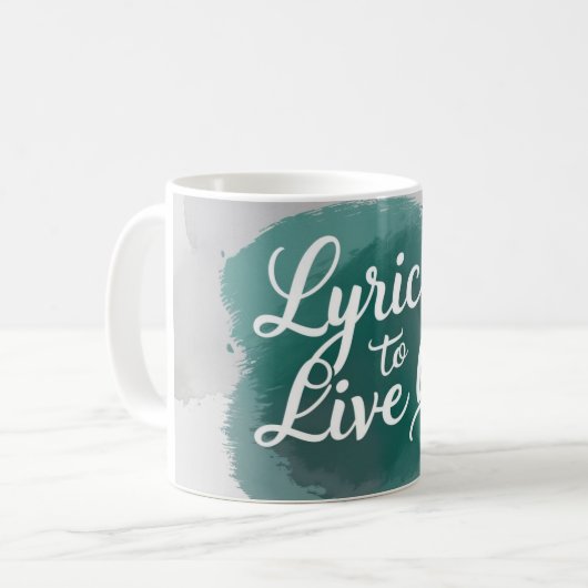 Teksten om naar te leven 2 koffiemok (Voorkant links)