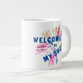 Teksten over vuurwerk grote koffiekop (Voorkant rechts)