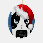 Teksten uit de kerstversiering rond de Mittens-ron Keramisch Ornament (Rechts)