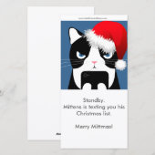 Teksten van Mittens Kerstkaart (Voorkant / Achterkant)