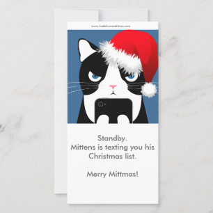 Teksten van Mittens Kerstkaart