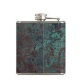 Tekstflesje van corrosie "Koper", vinylomwikkeld Heupfles (Achterkant)