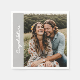 tekstfoto aangepast persoonlijk verloving papieren servet