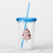 Tekstgebak cartoon acryl drinkbeker (Achterkant)