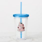 Tekstgebak cartoon acryl drinkbeker (Voorkant)