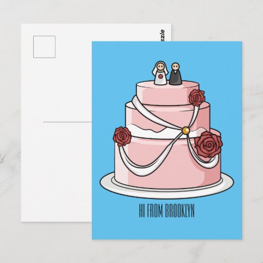 Tekstgebak cartoon briefkaart (Voorkant / Achterkant)