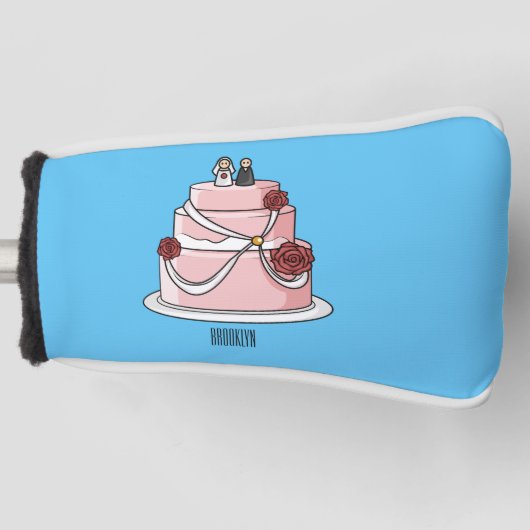 Tekstgebak cartoon golfheadcover (Voorkant)