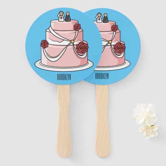 Tekstgebak cartoon handwaaier (Voorkant en achterkant)