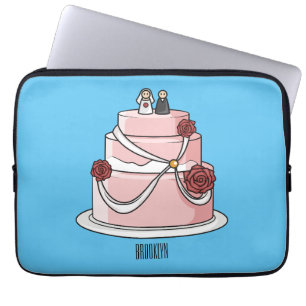 Tekstgebak cartoon laptop sleeve