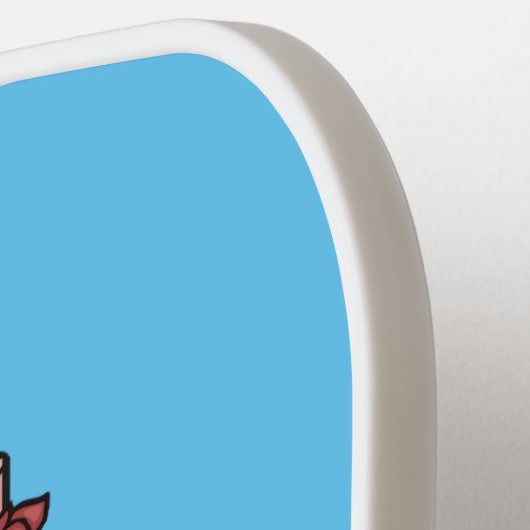 Tekstgebak cartoon pickleball paddle (Links Detail)