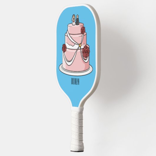 Tekstgebak cartoon pickleball paddle (Links)