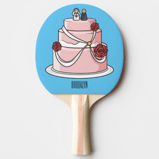 Tekstgebak cartoon tafeltennisbatje (Voorkant)