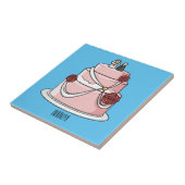 Tekstgebak cartoon tegeltje (Zijkant)