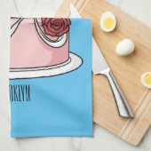 Tekstgebak cartoon theedoek (Quarter Fold)