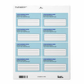 Tekstgebaseerd Lichtblauw Zakelijk Verzendlabel (Full Sheet)