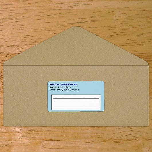 Tekstgebaseerd Lichtblauw Zakelijk Verzendlabel