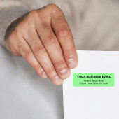 Tekstgebaseerd lichtgroen zakelijk retouradres etiket