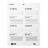 Tekstgebaseerd wit verzendlabel voor bedrijven (Full Sheet)