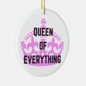 Tekstillustratie koningin van alles keramisch ornament (Rechts)