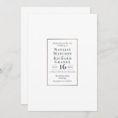 TEKSTINVITATIE SJABLOON 1 KLASSIEKE ELEGANT KAART (Voorkant / Achterkant)