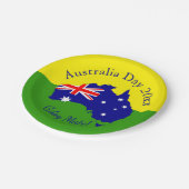 Tekstjaar aanpassen Australië Dag 7" Papieren Bordje (Gekanteld)