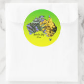 Tekstjaar Australië dag gum lef Wattle bewerken Ronde Sticker (Tas)
