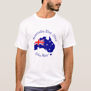 Tekstjaar bewerken Overeenkomend met Australië Dag T-shirt