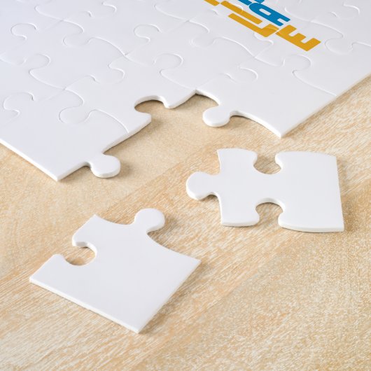 Tekstkaart van de wereld legpuzzel (Zijkant)