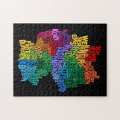 Tekstkaart van Duitsland Legpuzzel (Horizontaal)