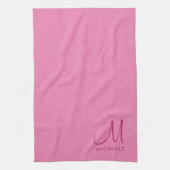 tekstkleur Monogram Initiaal naam Theedoek (Verticaal)