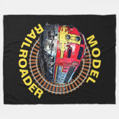 Tekstmodel Railroader Red Yellow Diesel wijzigen Fleece Deken (Voorkant (Horizontaal))
