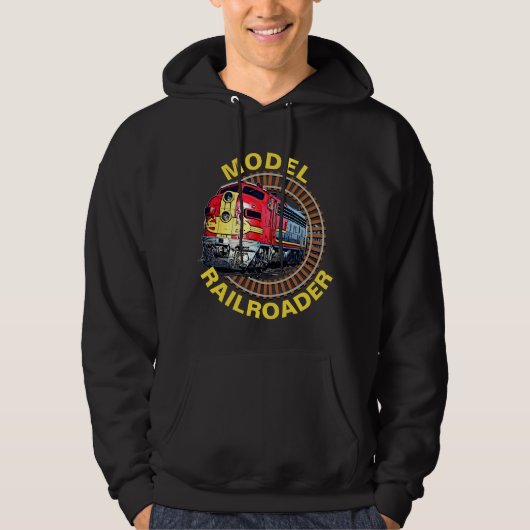Tekstmodel Railroader Red Yellow Diesel wijzigen Hoodie (Voorkant)