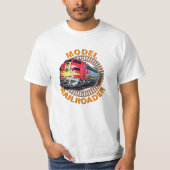 Tekstmodel Railroader Red Yellow Diesel wijzigen T-shirt (Voorkant)