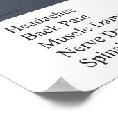 Tekstneksyndroom Chiropractische fysische therapie Poster (Hoek)