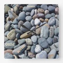 Tekstnummers en bijbels Rustic Square Wall Clock