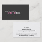 Tekstontwerp // 4 visitekaartje (Voorkant / Achterkant)