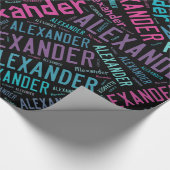 tekstontwerp ALEXANDER Name - Achtergrond wijzigen Cadeaupapier (Hoek)