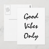 Tekstontwerp "Alleen goede steekproeven" Briefkaart (Voorkant / Achterkant)