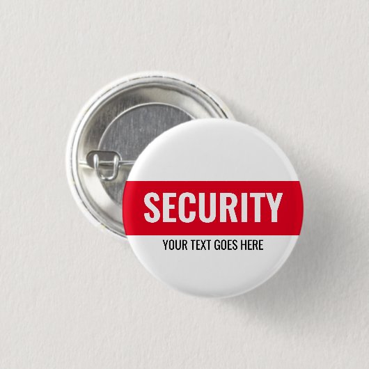 Tekstontwerp Beveiliging Sjabloon Ronde Ronde Button 3,2 Cm (Voorkant /achterkant)