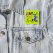Tekstontwerp "Gelukkig nieuwjaar" Vierkante Button 5,1 Cm (In situ)