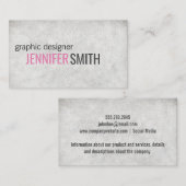 Tekstontwerp // Grunge Visitekaartje (Voorkant / Achterkant)