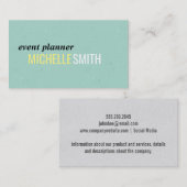 Tekstontwerp // Mint Visitekaartje (Voorkant / Achterkant)