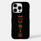 Tekstontwerp over muziek Case-Mate iPhone case (Achterkant)