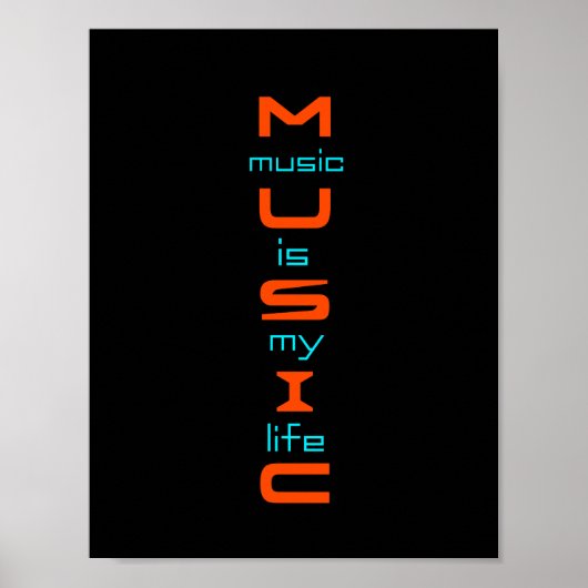 Tekstontwerp over muziek poster (Voorkant)