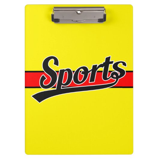 Tekstontwerp: SPORT zwart + uw eigen tekst & ideeë Klembord (Voorkant)