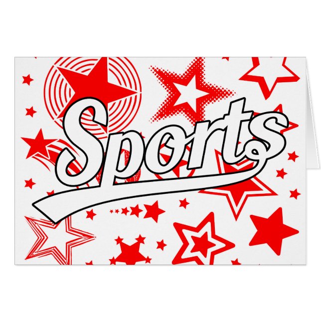 Tekstontwerp: SPORTS white + uw eigen tekst en ide (Voorkant Horizontaal)