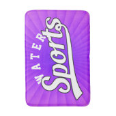 Tekstontwerp: SPORTS white + uw eigen tekst en ide Badmat (Voorkant Verticaal)