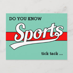 Tekstontwerp: SPORTS white + uw eigen tekst en ide Briefkaart