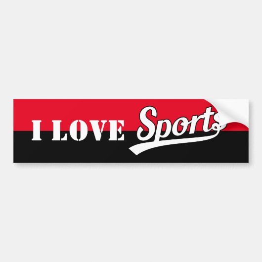 Tekstontwerp: SPORTS white + uw eigen tekst en ide Bumpersticker (Voorkant)