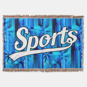 Tekstontwerp: SPORTS white + uw eigen tekst en ide Deken